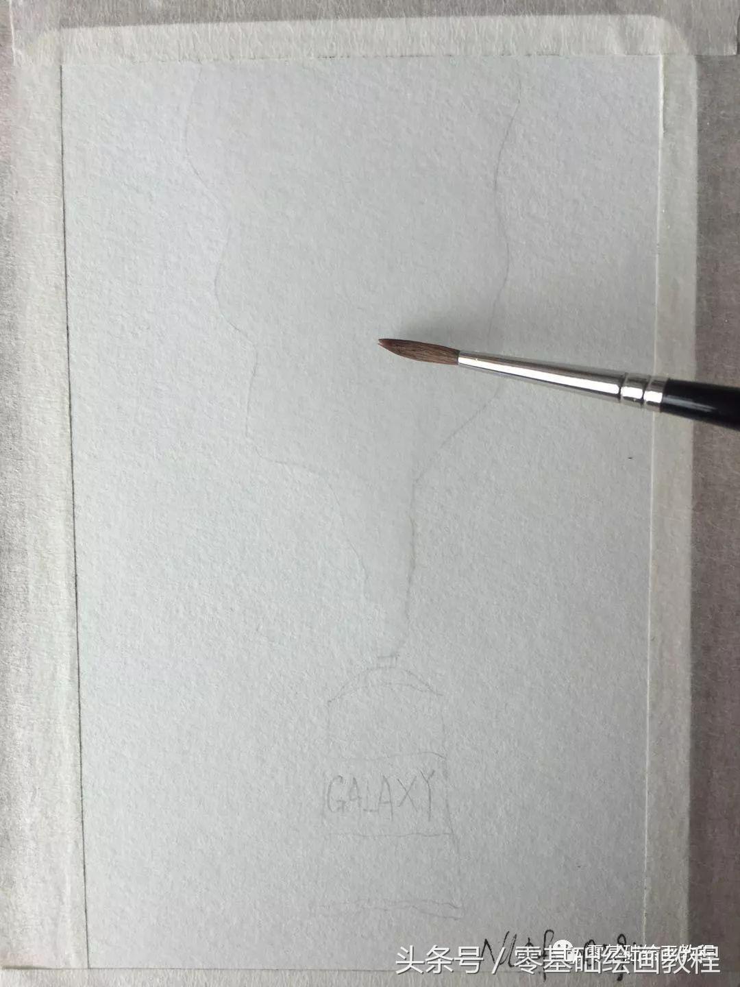 水彩颜料画星空简单版鲸鱼,固体水彩颜料教程星空