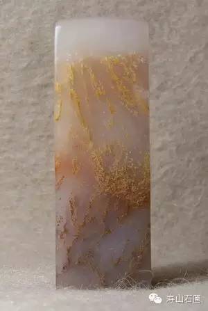 寿山石瑕疵品篆刻,寿山石表面有裂纹