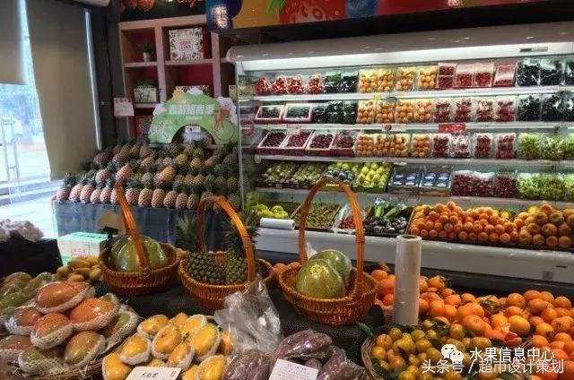 水果店水果陈列摆放销售技巧,20方长方形水果店铺陈列设计