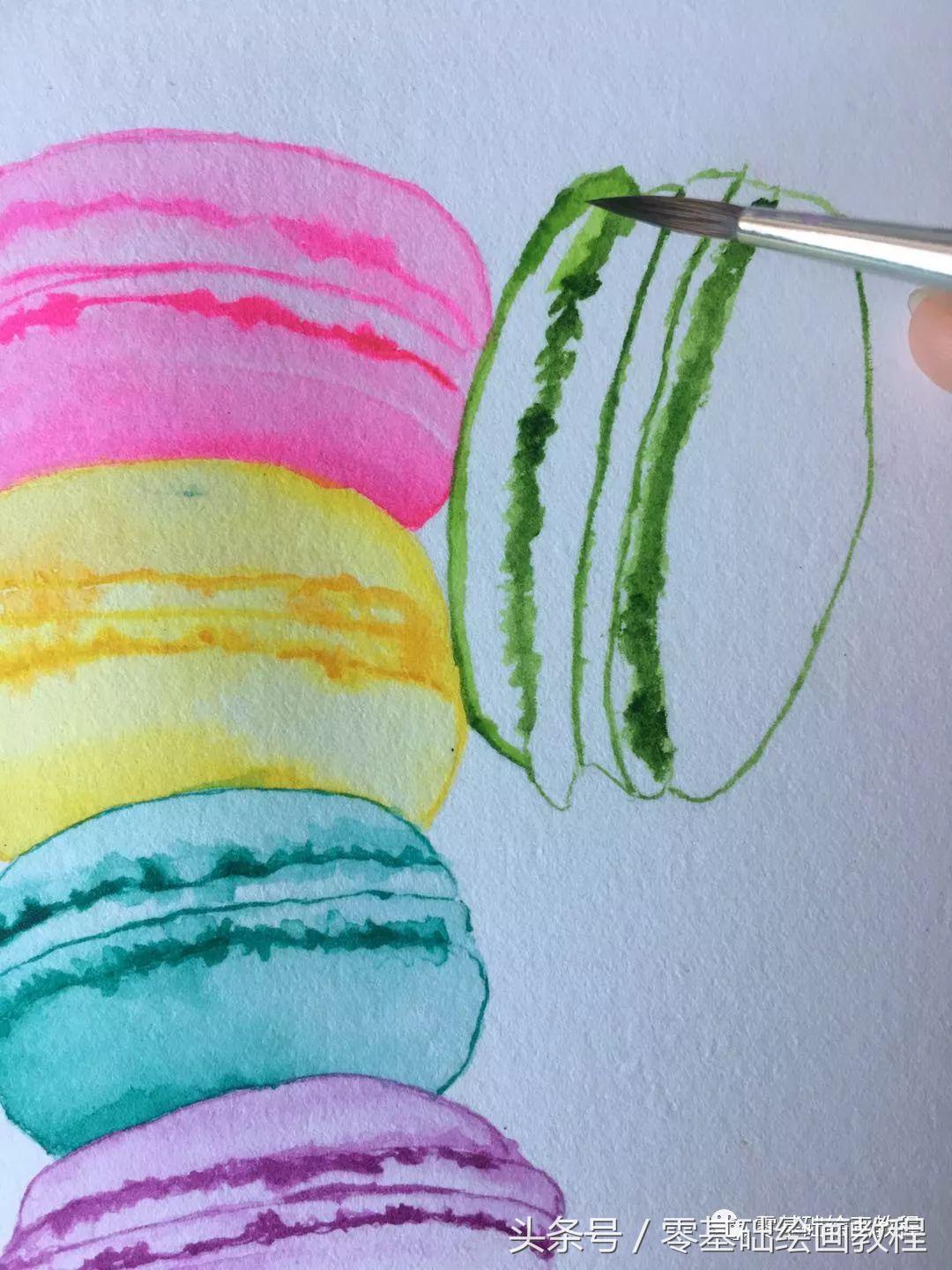 蓝色妖姬丙烯水彩画教程,萌新可以画的水彩教程