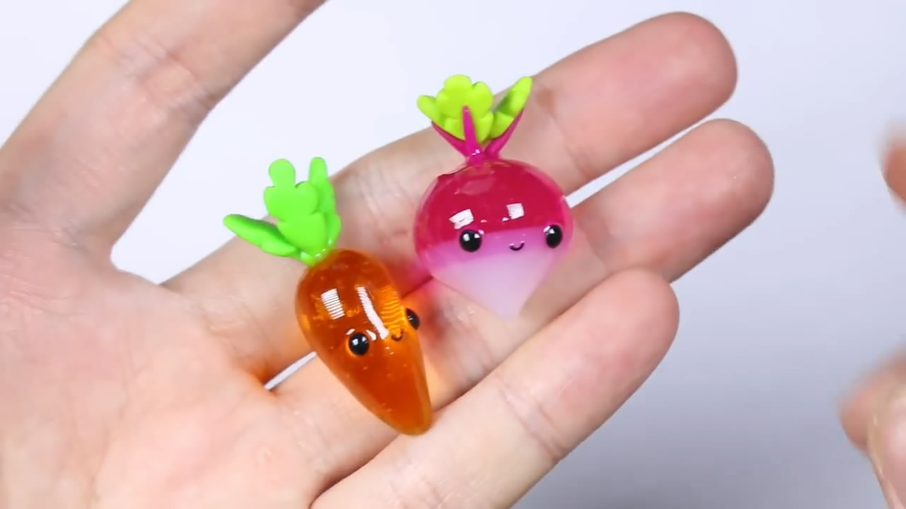 粘土做萝卜的方法,用超轻粘土捏的绿萝卜不是胡萝卜