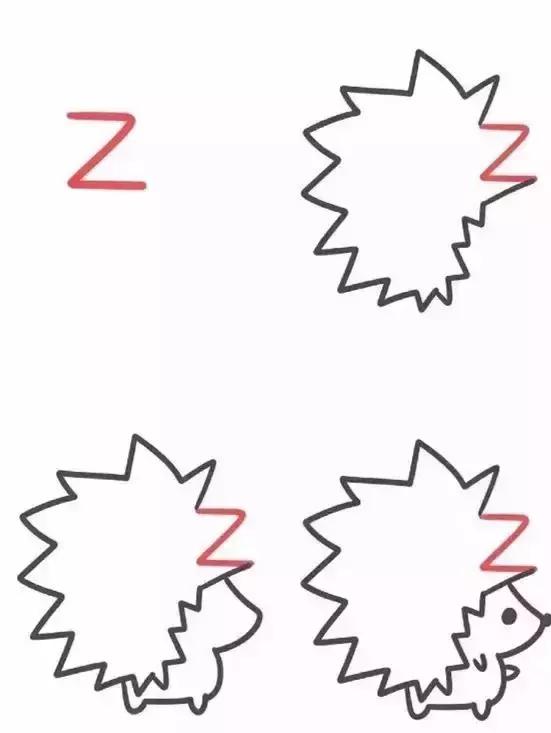 用字母画孩子的简笔画,如何用简笔画数字宝宝