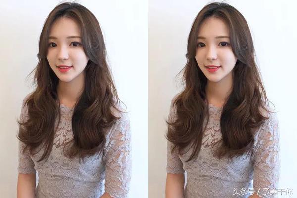 适合头发稀少大波浪卷中长发,过肩烫发怎么扎头发好看又简单