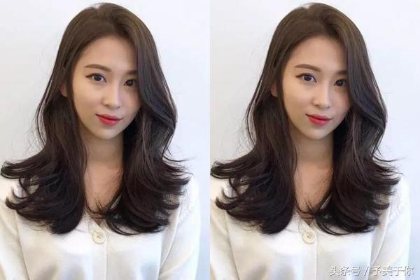 适合头发稀少大波浪卷中长发,过肩烫发怎么扎头发好看又简单