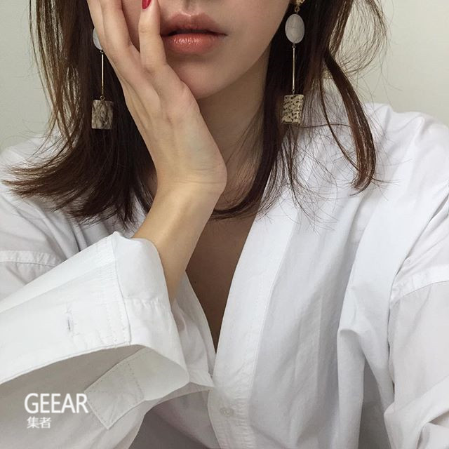 知性简约耳饰,知性风格耳饰