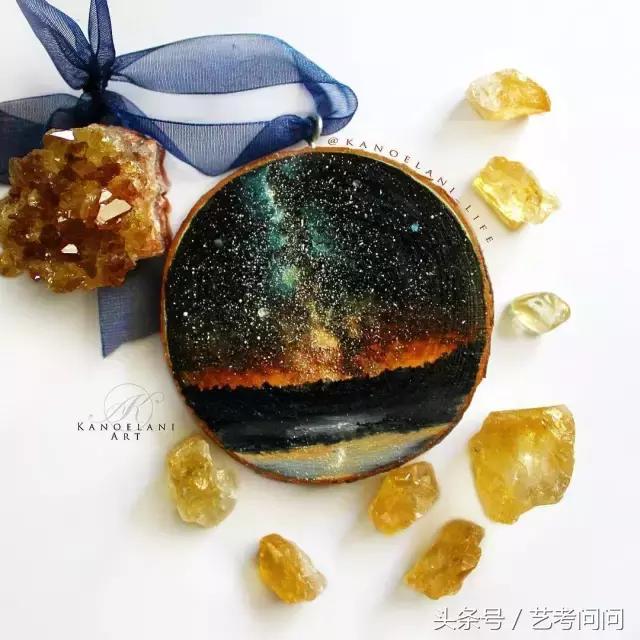 星空图片手绘水彩画视频,三至五年级水彩画星空画