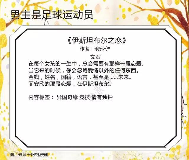 有关男主是足球运动员的小说,四本男主霸道宠妻的小说