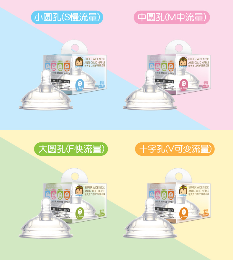 宝宝奶嘴知识,防胀气通用型奶嘴
