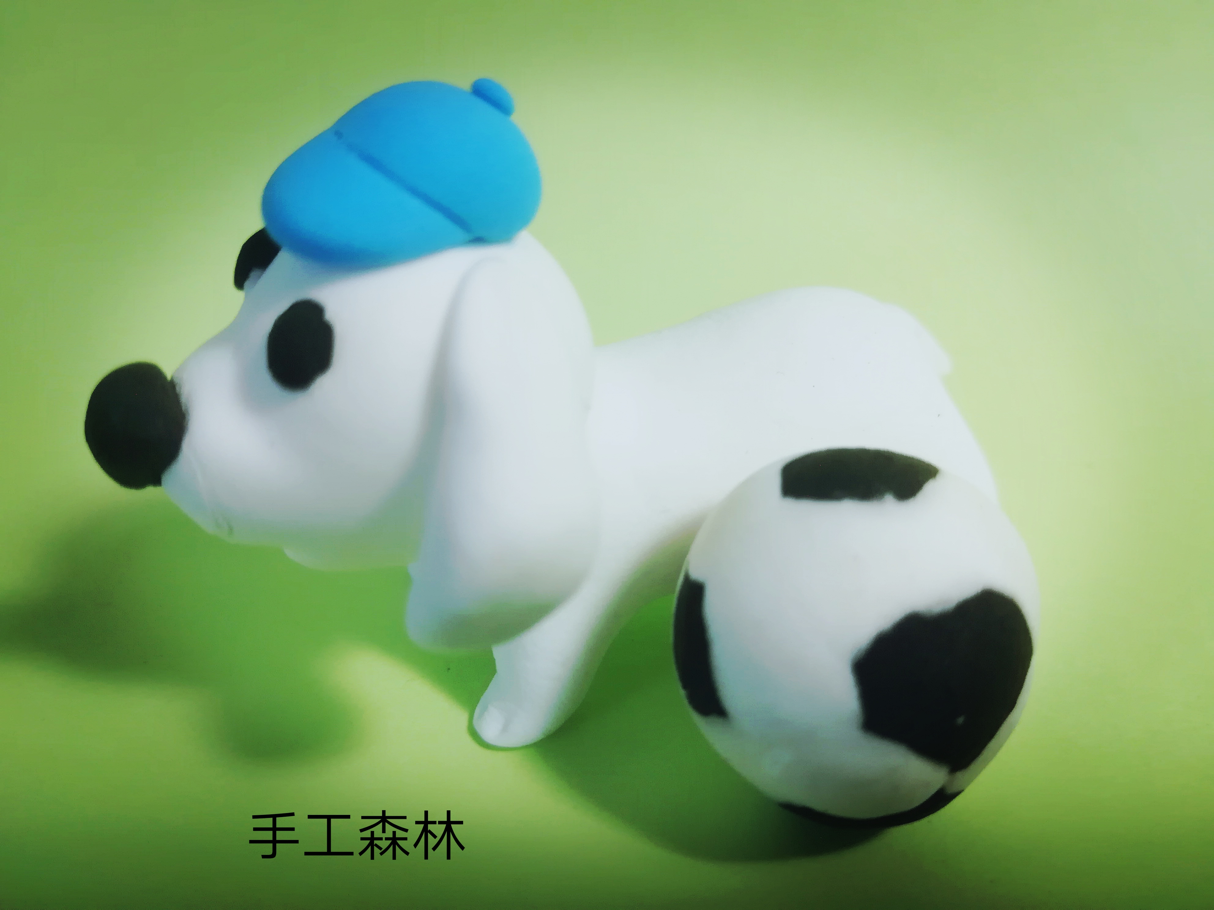 超轻粘土手工制作教程图解——小白狗