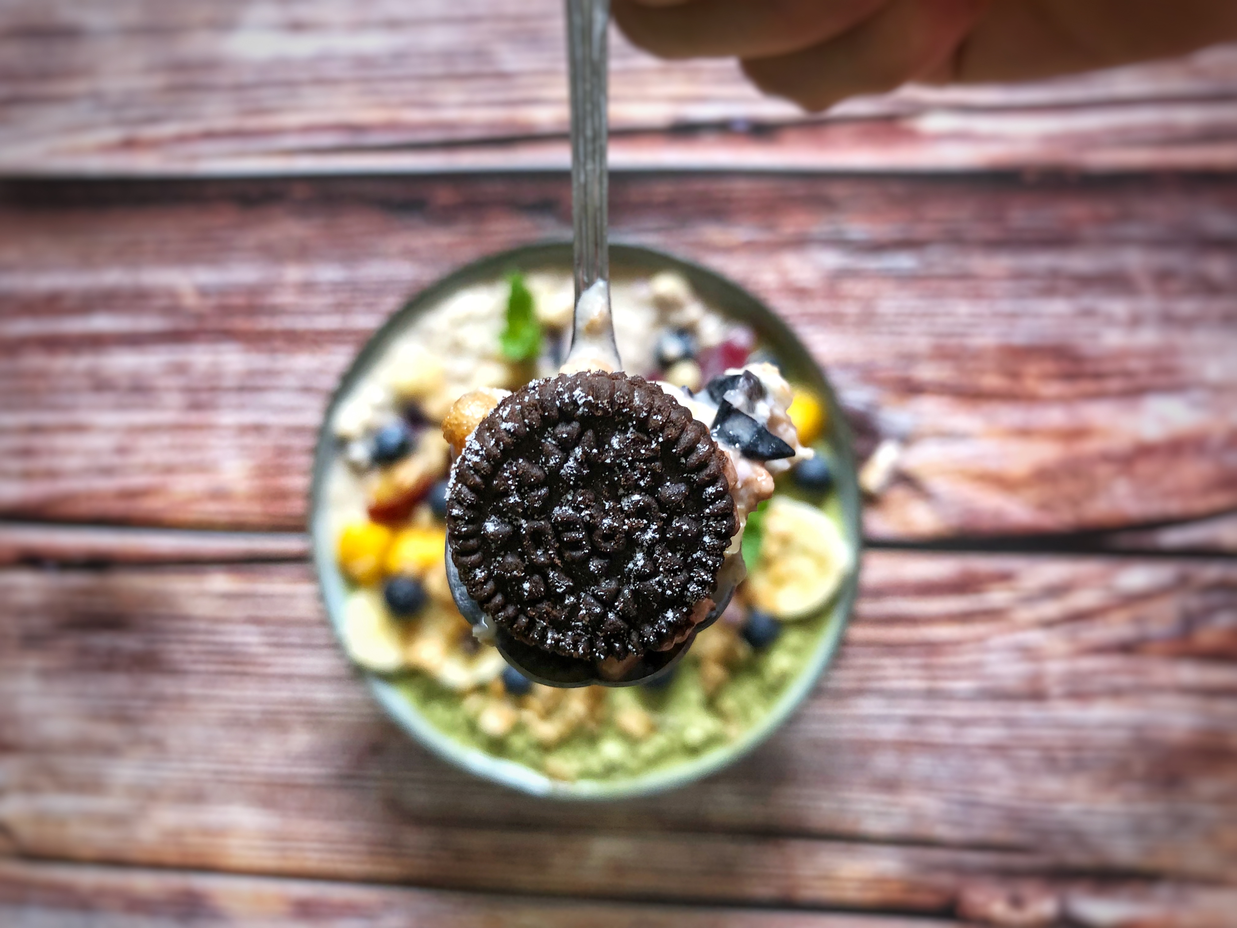 ins燕麦粥,抹茶牛奶燕麦粥