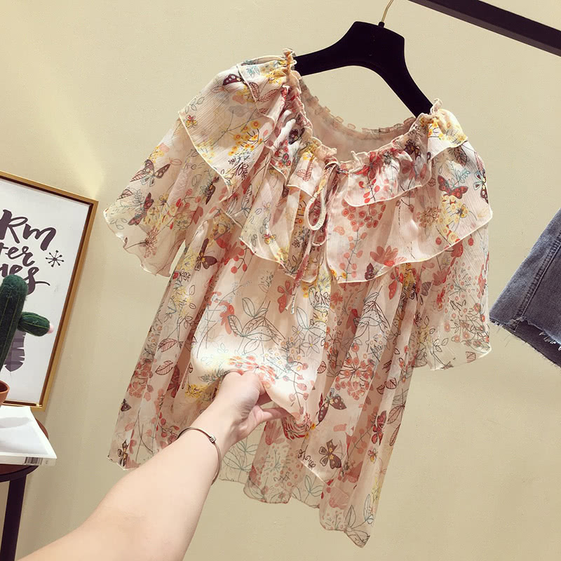 女休闲时尚今年最火的雪纺衫,一塌糊涂的雪纺衫