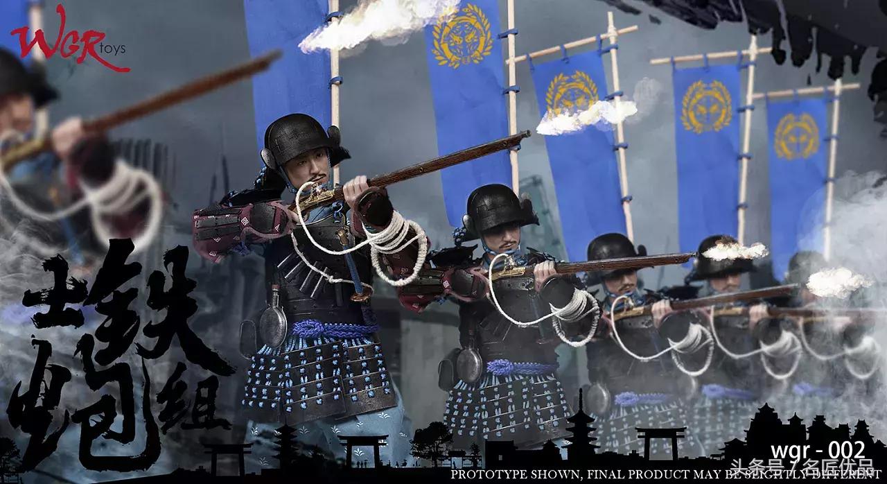 日本战国火绳兵手办,钢铁武士手办shf万代
