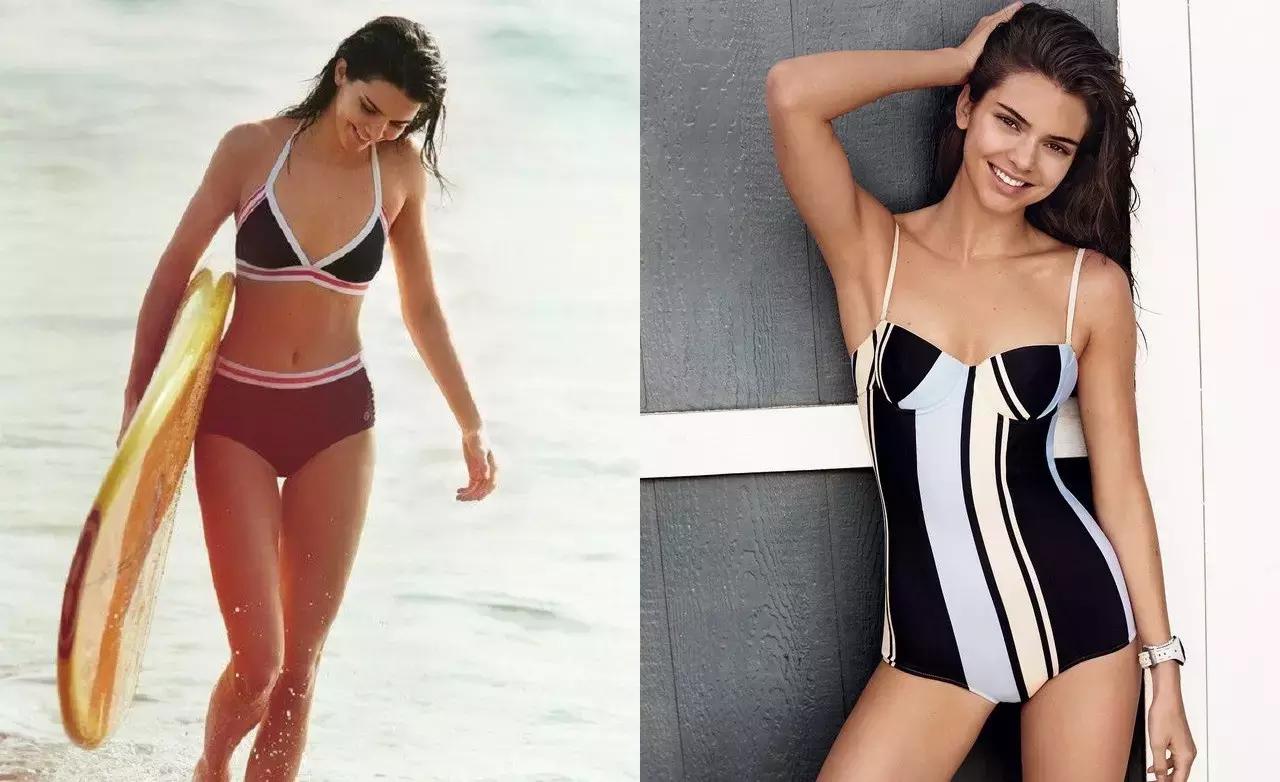 超模肯豆海边,肯豆和其他模特海边合照