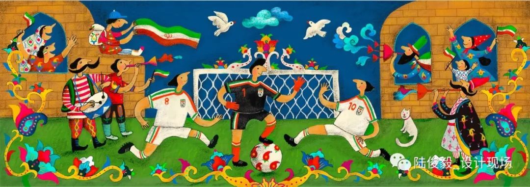 世界杯主题绘画分镜头插画,涂鸦26个字母设计图片手绘
