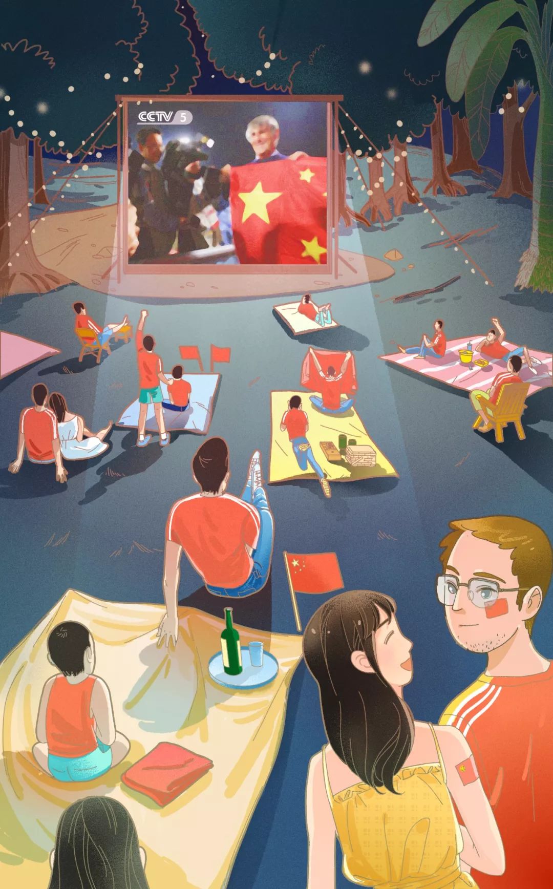 插画故事｜激情40年，我与央视世界杯一起走过