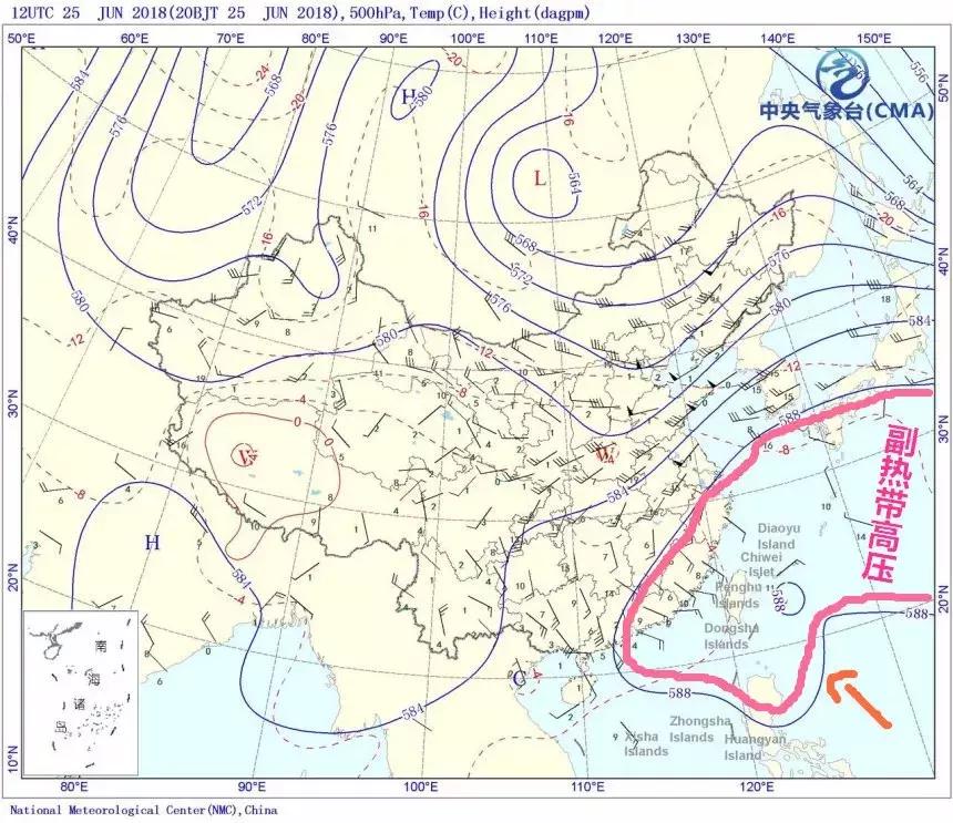 天气预报里的副高是什么意思,天气预报里副高是什么意思