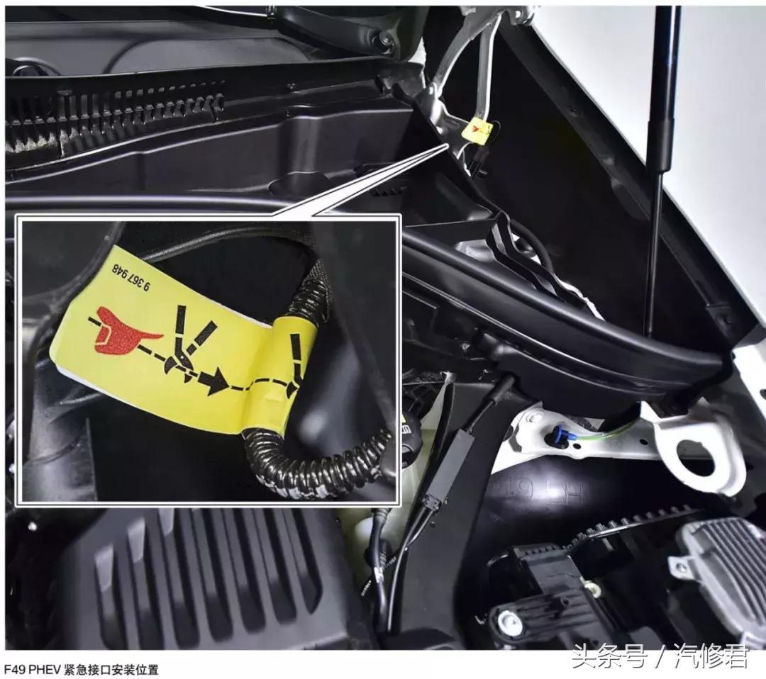 宝马f49电池,宝马f49phev的加油口按钮