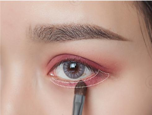 酒红眼妆,黄色眼妆和红色眼妆