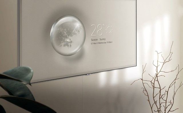 三星黑科技隐形电视真的惊艳,三星电视怎么换壁画