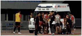 中国足球被停赛球员,足球中国队队员受伤被抬走