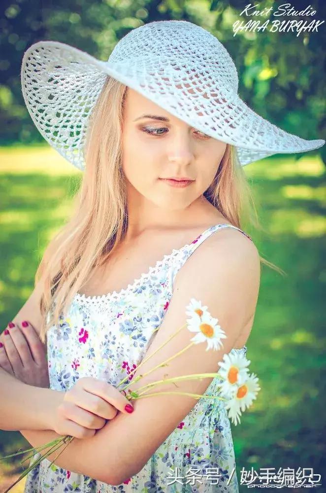 钩太阳遮阳帽全部教程,空心线钩夏季遮阳帽全教程视频