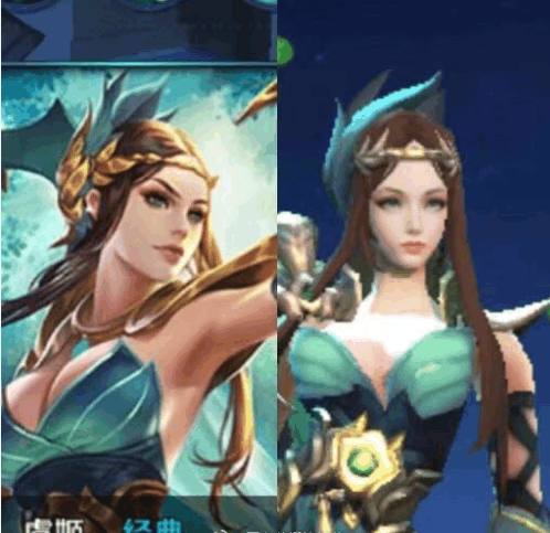王者荣耀旧海报vs新版海报女英雄,王者荣耀原皮海报新旧对比女英雄