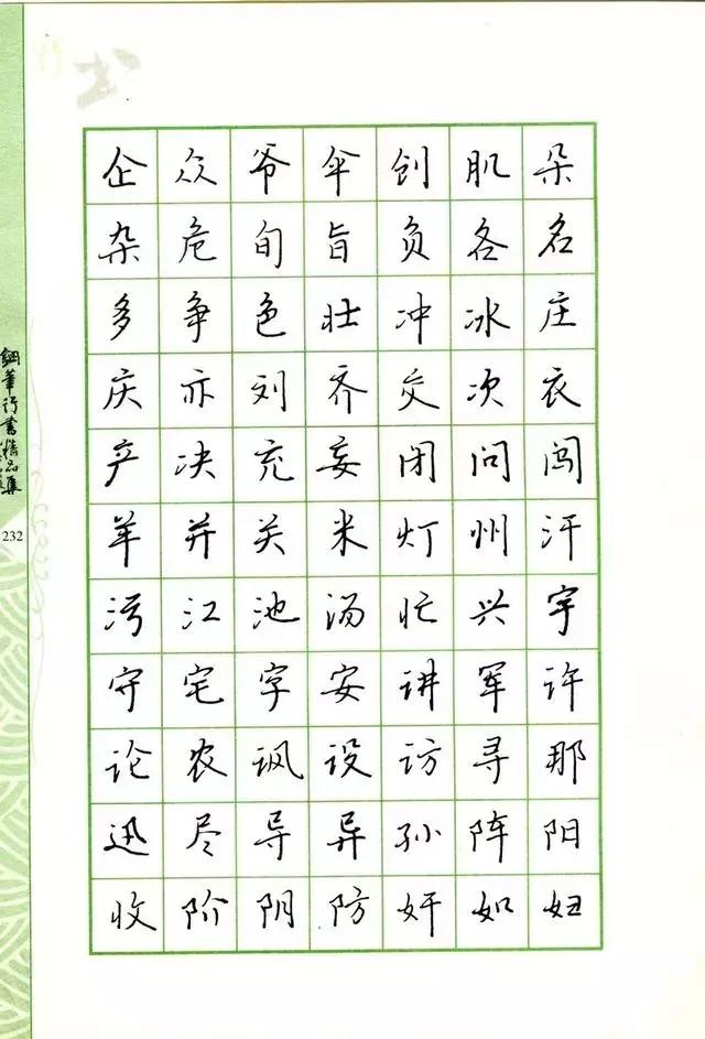 钢笔行书书法欣赏100幅,庞中华钢笔行书字帖常用字