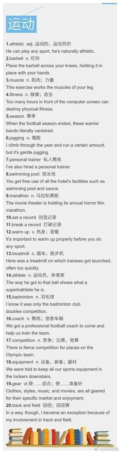 雅思口语最精华词汇总结！188个单词，9大场景！mark学起