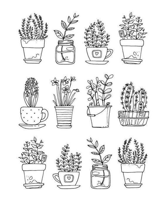 100种手帐树的画法,100种手帐画法小人