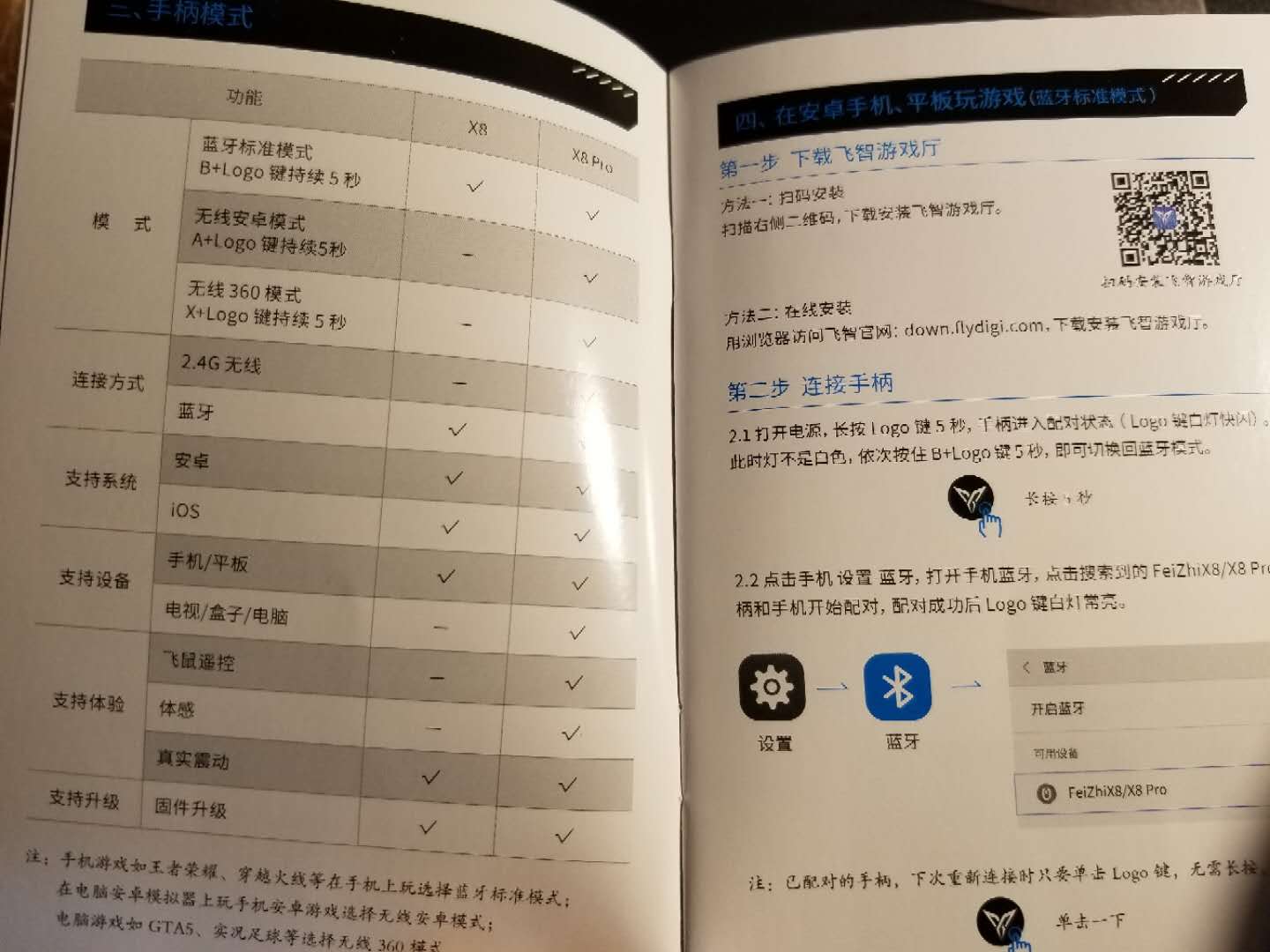 飞智黑武士x8pro有2.4g嘛,飞智黑武士x8pro有哪些模式