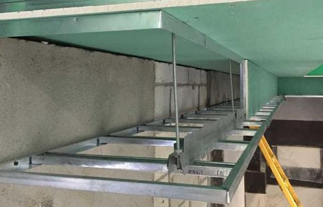 石膏板轻钢龙骨吊顶工艺流程图片,轻钢龙骨石膏板吊顶施工要点图片
