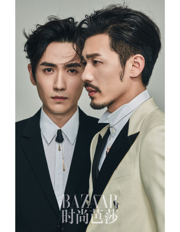 朱一龙白宇时尚芭莎合体,朱一龙白宇镇魂开播发布会