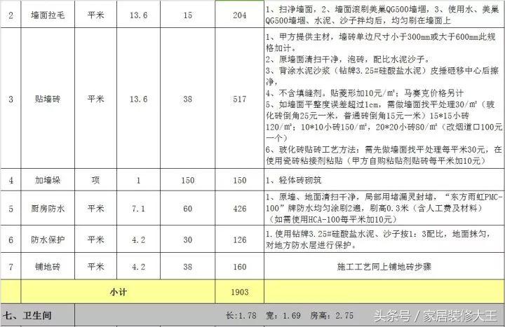 全网最全的装修预算连水电明细,家里装修水电安装预算表