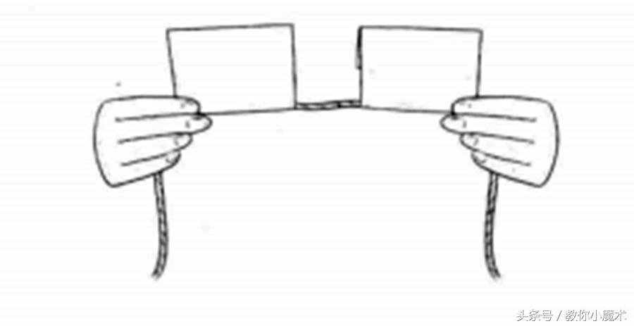 用绳子变简单的小魔术,绳子截断复原的小魔术