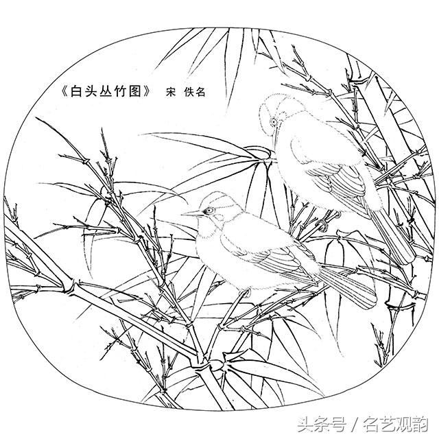 宋画工笔画底稿图文,宋画工笔白描最好的学习素材