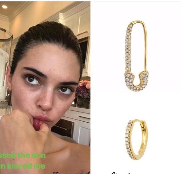 王菲回形针耳环,王菲回形针