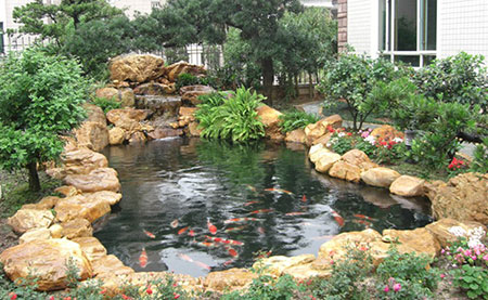 庭院假山鱼池施工步骤,假山鱼池制作教程全过程