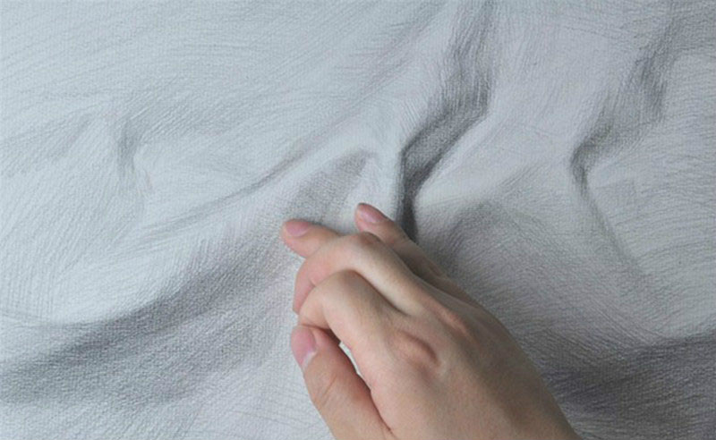 素描衬布默写构图技巧,素描中红色衬布的画法