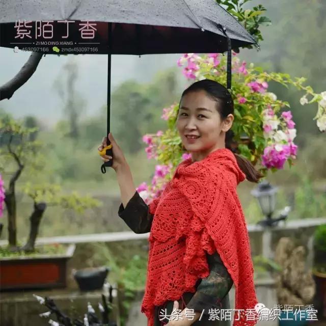 月神披肩紫陌丁香高清图解,紫陌丁香大披肩