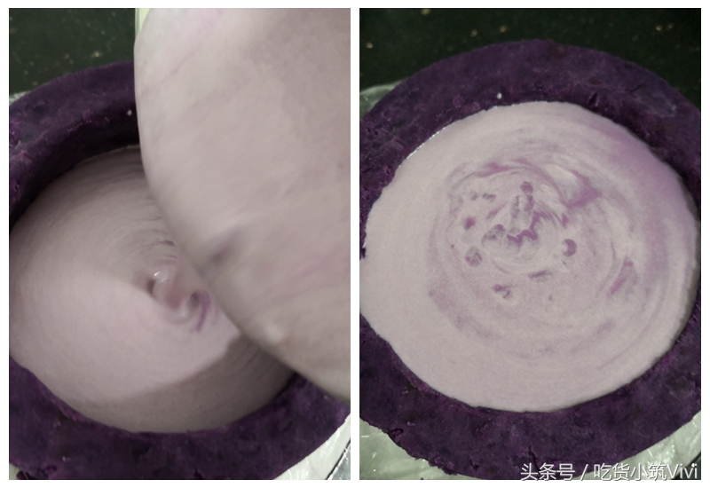 紫薯慕斯甜品,紫薯酸奶慕斯