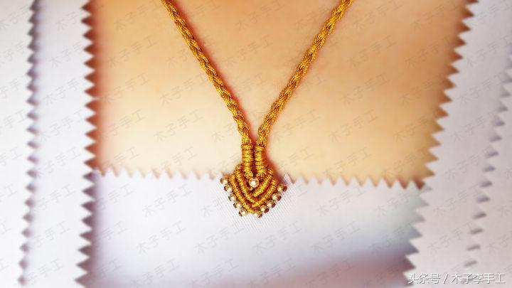 项链绳编法收尾打结扣,项链绳扣怎么系