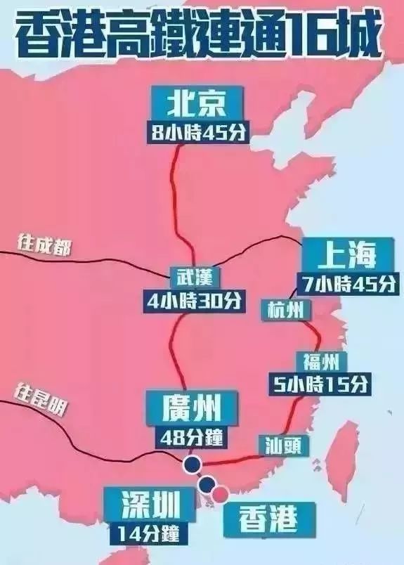 全国66个站高铁直达香港,哪些城市有直达高铁到香港