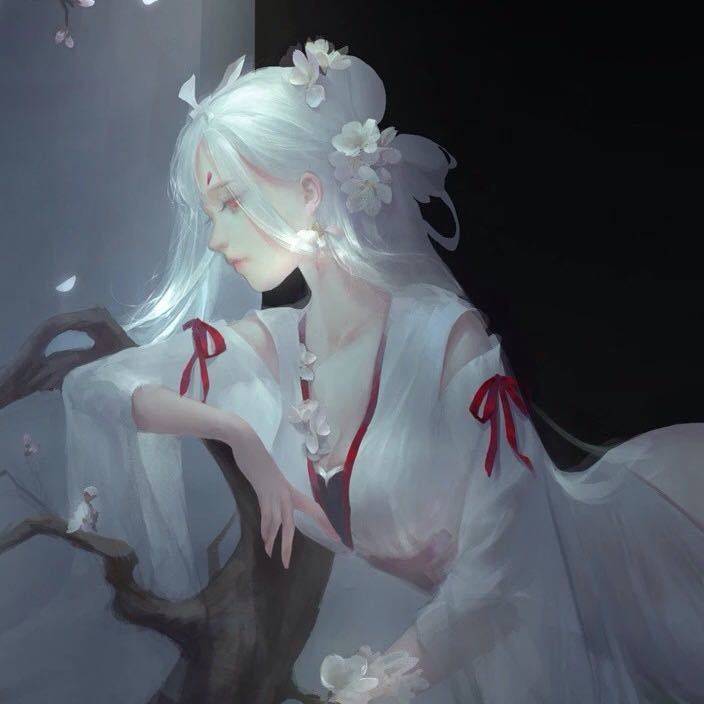 十二星座相对应的手绘白衣女子，各个仙气十足，金牛座是第一美人