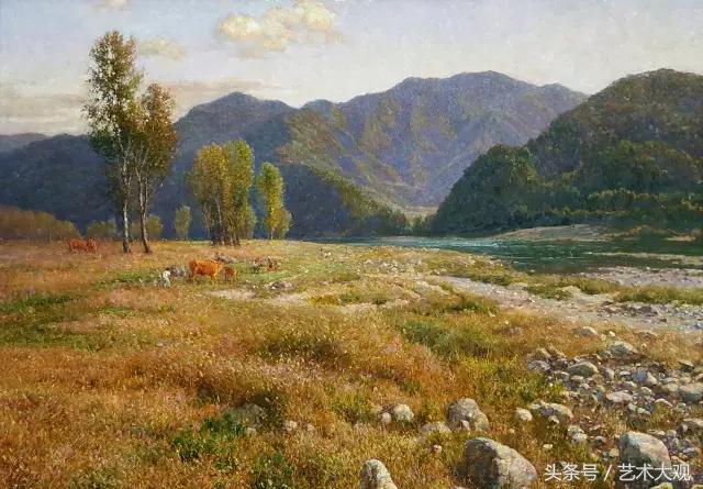 朝鲜风格人物村庄的油画,朝鲜张元吉写实油画人物作品欣赏