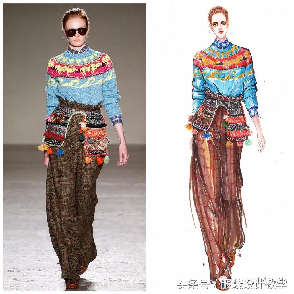 笔尖上的秀场！用一只马克笔带你穿梭各大秀场（成衣vs手绘）