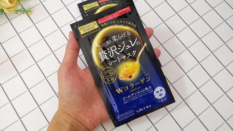 utena佑天兰金盏花面膜3片装99g,日本utena佑天兰黄金果冻面膜