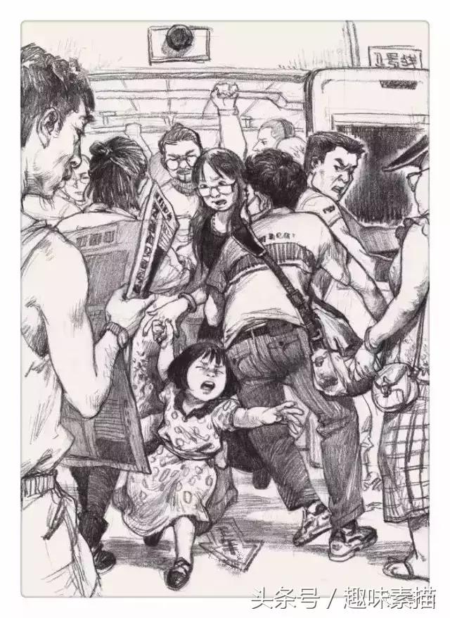 场景速写中的中心、构图、情节、动态、道具及背景的合理画法分析