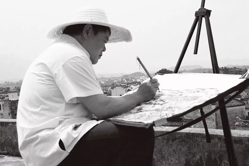 李小可画黄山山水画,李小可最后的画