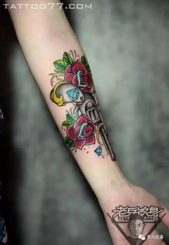 武汉老兵纹身关公花臂,老兵纹身欣赏图片