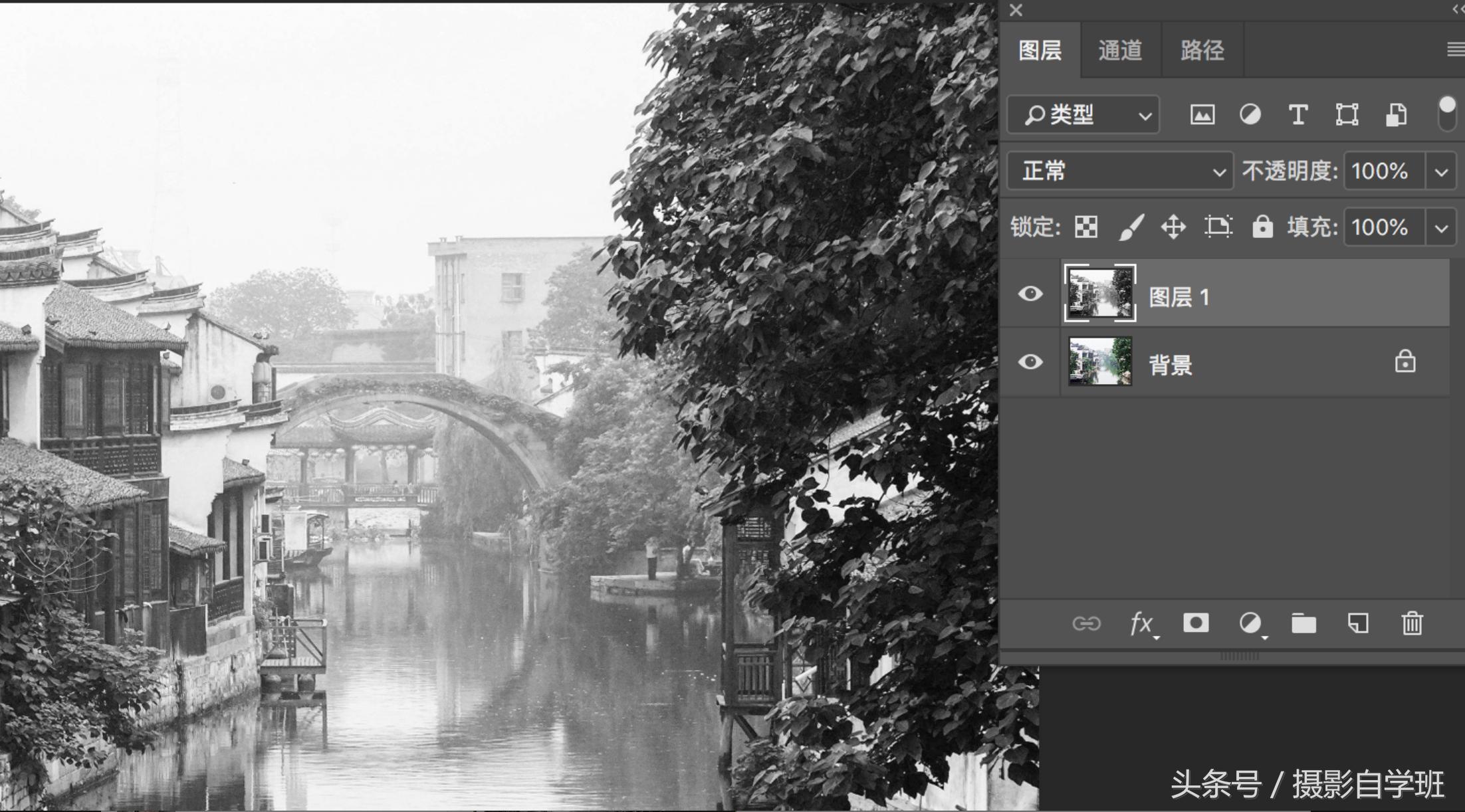 水墨画修图ps,ps水墨画风格修图